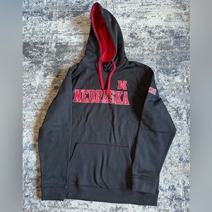 Nebraska Men's Black & Red Pullover Hoodie